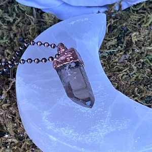 Smokey Quartz Point Necklace- Enchantment Jewelry-Protection Spell